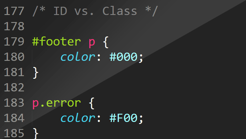 CSS Selektor. ID vs. Class