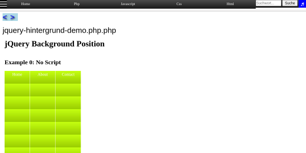 jquery hintergrund demo 