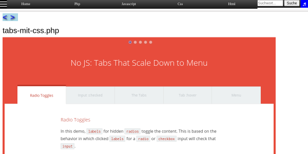 tabs mit css 