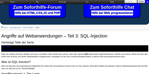 angriffe auf webanwendungen teil 3 sql injection 