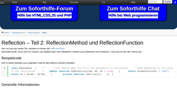 reflection teil 2 reflectionmethod und reflectionfunction 