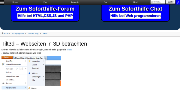 tilt3d webseiten in 3d betrachten 