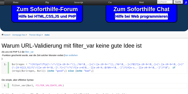 warum url validierung mit filter var keine gute idee ist 