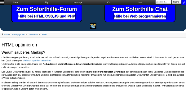 Html optimieren 