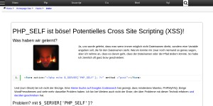PHP SELF Ist Boese