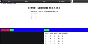 Create Tablesort Table