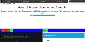 Detect If Browser Focus Or Not Focus