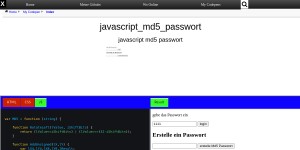 Javascript Md5 Passwort