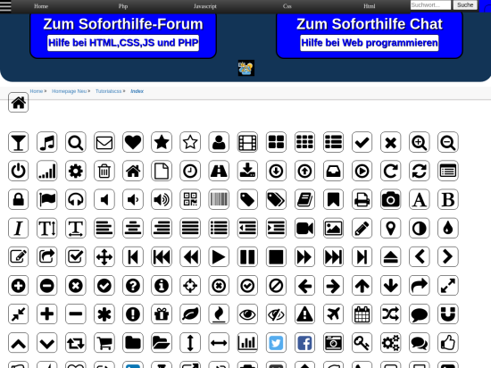 Alle Fontawesome Icons 